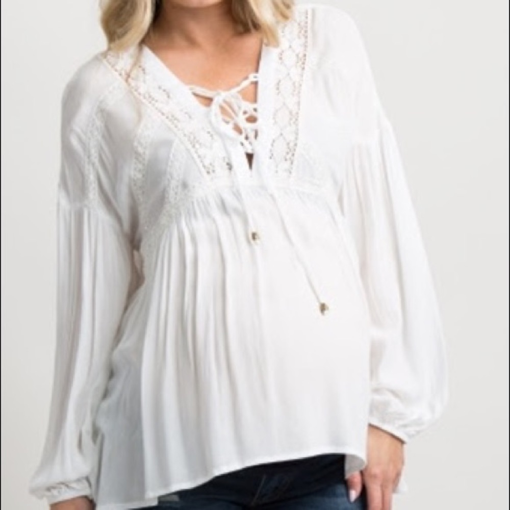 Pinkblush White Boho Blouse